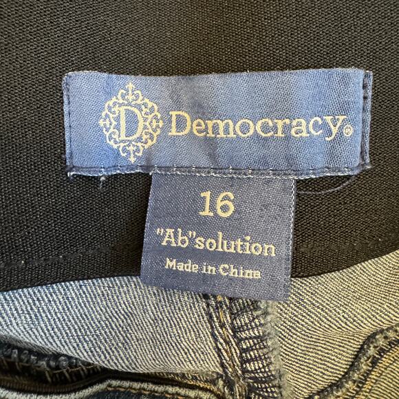 Democracy "Ab"Solution Boho Wide Leg High-Rise Jeans Size 16 - Picture 10 of 12